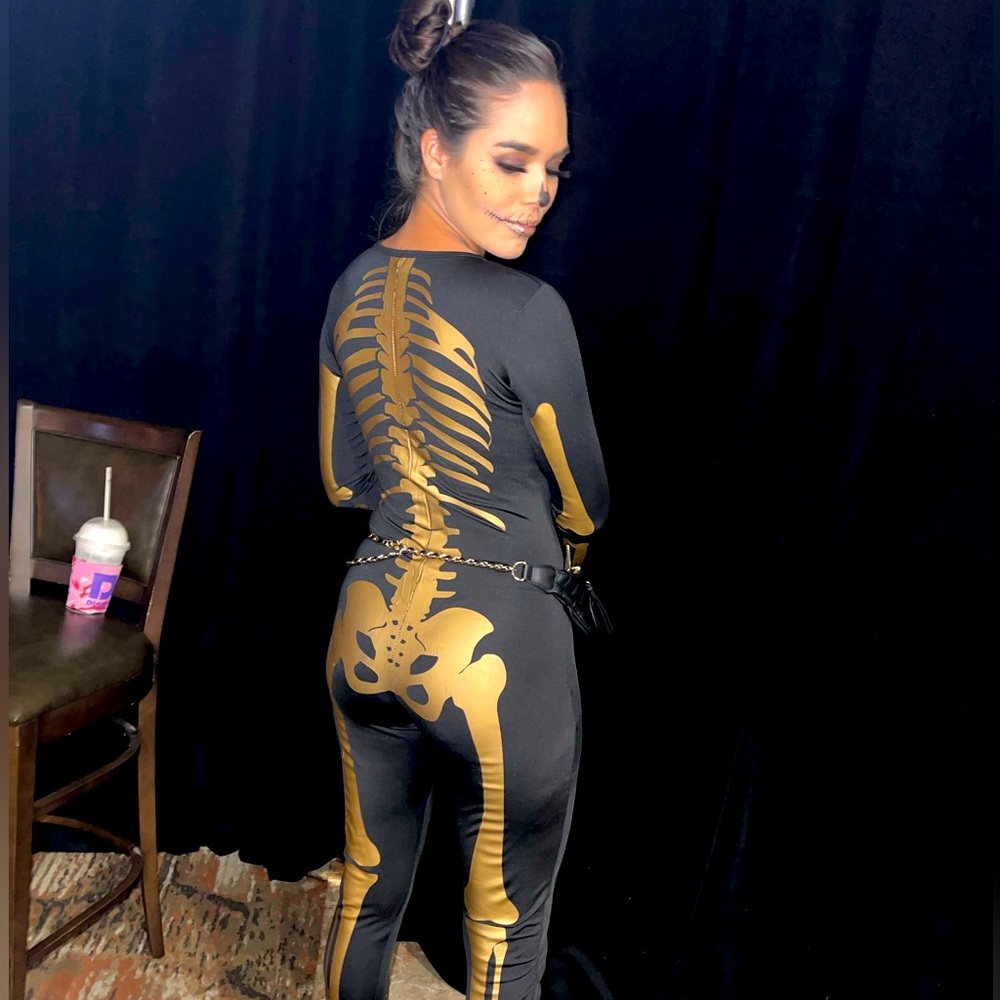 Women’s GOLD skeleton one piece